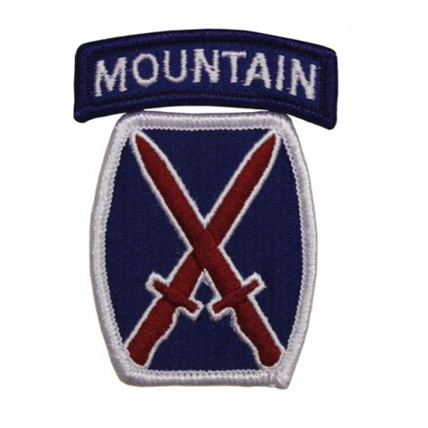 10th Mountain Division Patch W Tab Flying Tigers Surplus