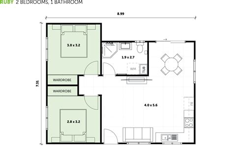 Bedroom Granny Flats Floor Plans Designs Builds