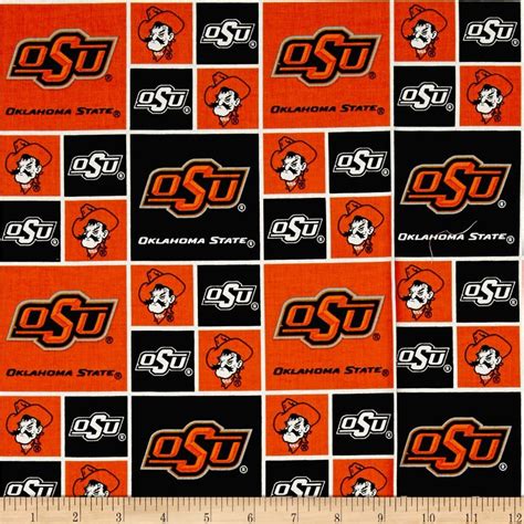 Oklahoma State University Cowboys Cotton Broadcloth Fabric Features A