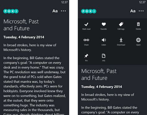Poki Is A Stunning Feature Packed Pocket App For Windows Phone That