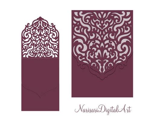 Пин на доске Laser cut Wedding Invitations Creating your own envelope especially using free template is easy.