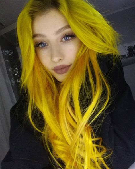 Balayagedarkhair Arctic Fox Hair Dye Yellow