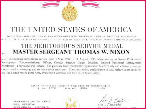 5 Us Army Certificate Of Appreciation Template 09430
