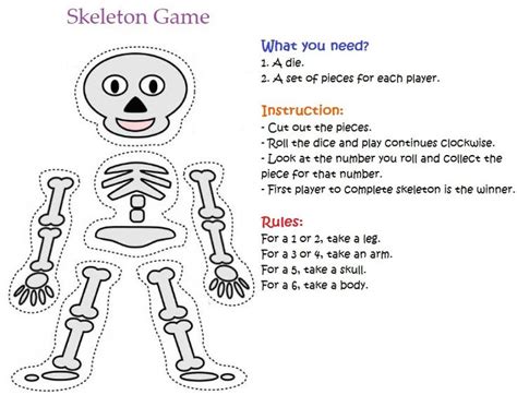 Skeleton Game For Kids Halloween Lesson Stem Activities Childrens