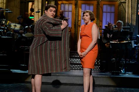 Lena Dunham Hosted Saturday Night Live And Yes She Got Naked Liam Neeson And Jon Hamm