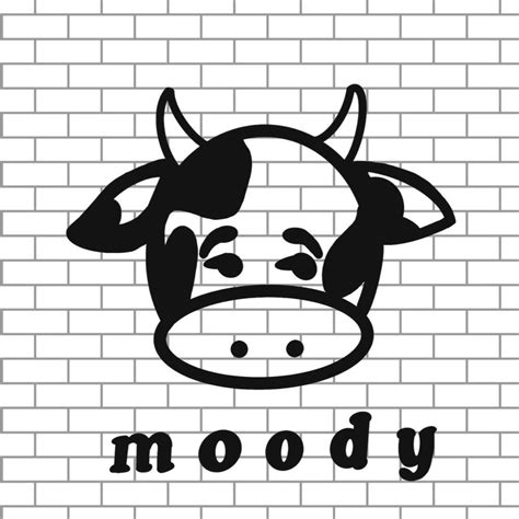 Moody Svg Cow Svg Moody Cow Svg Animal Svg Cute Cow Svg Etsy Denmark