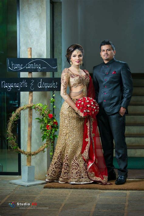 Wedding suits may depend on factors like the venue, size of wedding or your own fashion sense, for simplicity lets say there are four styles of wedding suit we offer these for hire in 9 different fabrics view them by colour on the… Lovely sri lankan home coming coulpe. | Bridesmaid saree ...