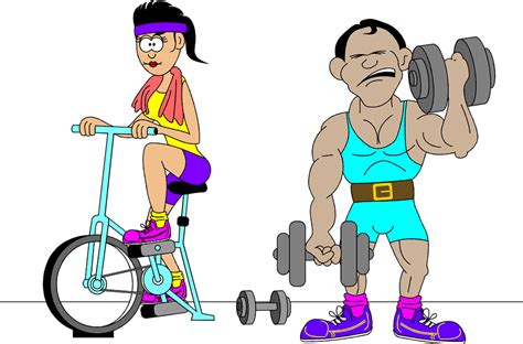 Exercise Free Stock Photo Illustration Of A Man And Woman Working