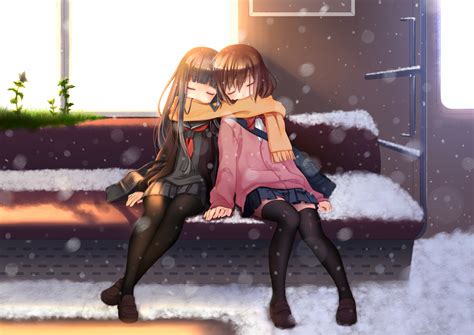 Two Girls Holding Hands Page 2 Zerochan Anime Image Board