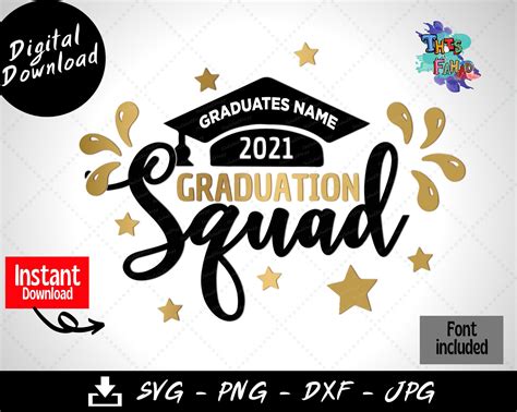 2021 Graduation Svg Bundle Graduation Squad Svg Graduate Etsy