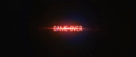 2560x1080 Game Over Typography 4k 2560x1080 Resolution Hd