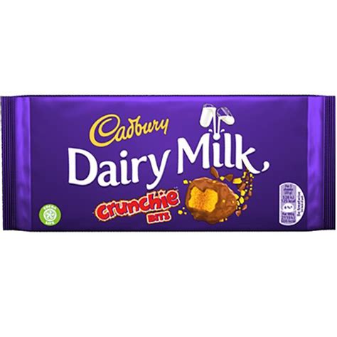 cadbury dairy milk crunchie bits 180g bar economy candy