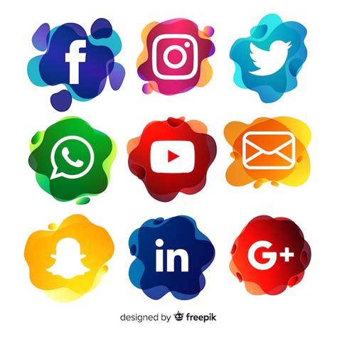Set De Logotipos De Redes Sociales Vector Gratis
