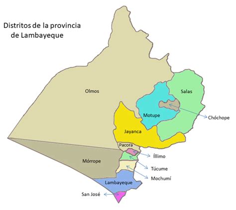 Provincias Y Distritos De Lambayeque Rreglambayeque