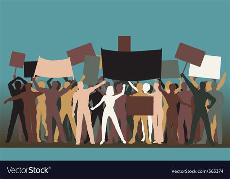 Protest Group Royalty Free Vector Image Vectorstock