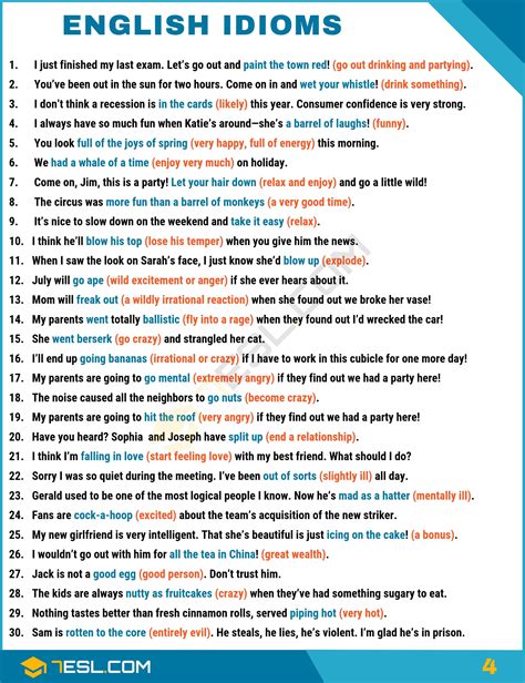 A Comprehensive Guide To Idioms In English • 7esl