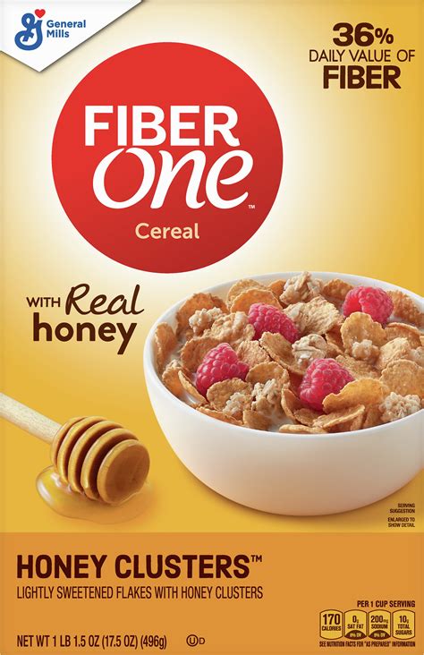 Fiber One Breakfast Cereal Honey Clusters 175 Oz