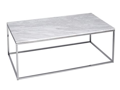 Rectangle Coffee Table Kensal Marble With Polished Base