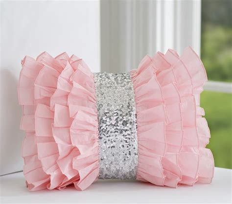 Sequin Bow Pillow Pottery Barn Kids