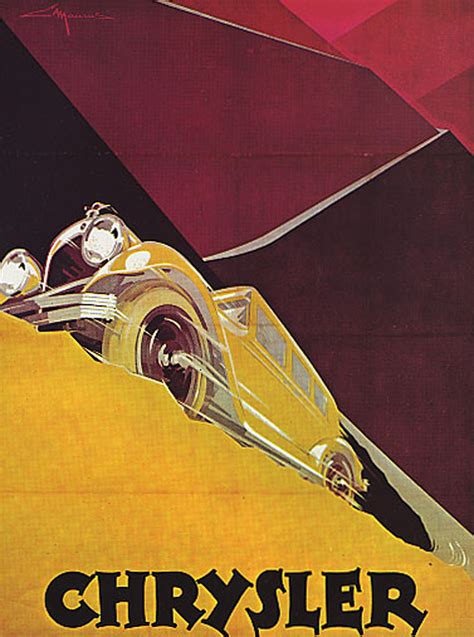 Chrysler Poster 1920s Vintage Posters Vintage Cars Art Deco Posters