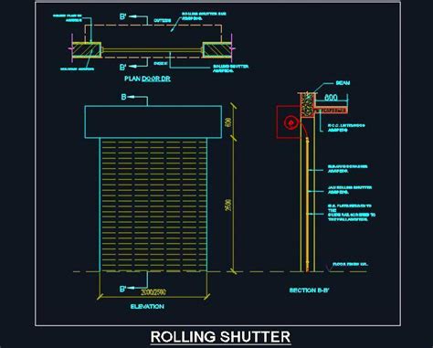 Rolling Shutter Dwg Detail Design Autocad Dwg Plan N