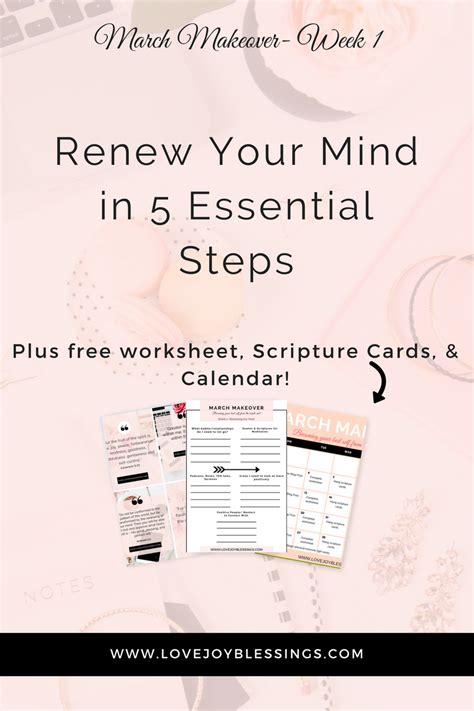 Renewing Your Mind Worksheet