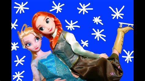 Disney Frozen Elsa Anna Ice Skating Disney Store Dolls Youtube