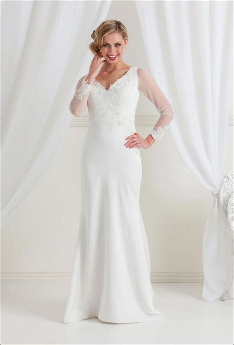 So, if you want to wear something different, a short white or pastel dress is artfully tasteful and perfectly beyond wedding dress necklines for older women: 10 Killer Wedding Dresses for Older Brides