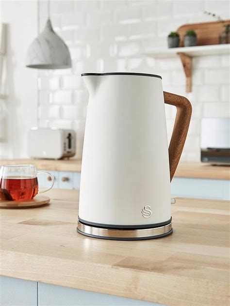 Swan Nordic Cordless Electric Kettle W Auto Shut Off Stainless Steel