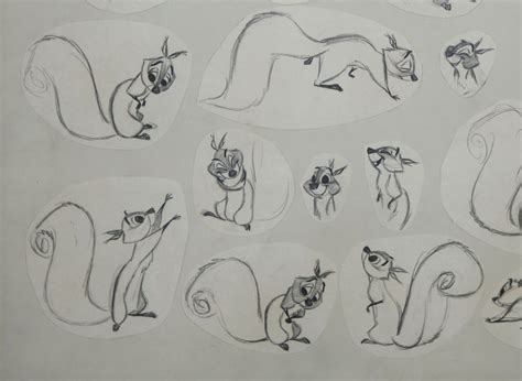 Squirrel From Sleeping Beauty By Milt Kahl Based On Designs By Tom
