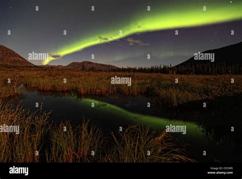 Aurora Borealis Or Northern Lights Yukon Canada Stock Photo Alamy