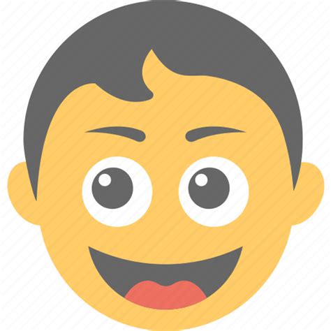 Avatar Boy Emoji Emoticon Joyful Smiling Icon