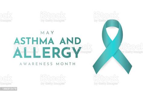 Asthma And Allergy Awareness Month May Vector Stock Illustration