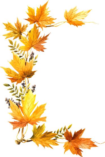 Download Foliage Clipart October Fall Borders Full Size Png Image