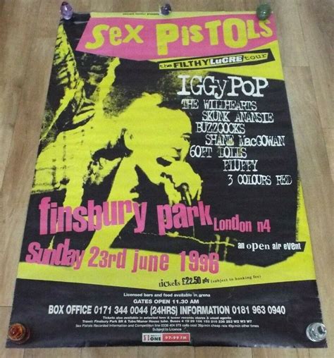 Sex Pistols The Filthy Lucre Tour Uk 1996 Billboard Promo Poster Rare Ebay