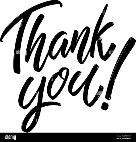 Thank You Lettering Phrase On White Background Design Element For
