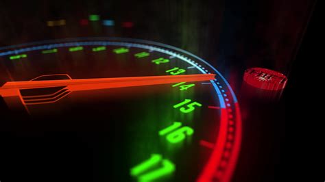 Car Speedometer Reaching Highest Speed Extremely Fast Driving