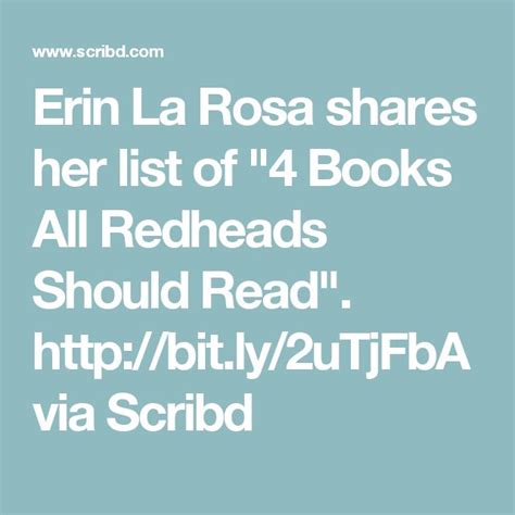 Erin La Rosa Shares Her List Of 4 Books All Redheads Should Read