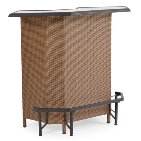 Empire Outdoor Wicker 3 Piece Party Bar Set Leaders Furniture