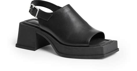 vagabond shoemakers hennie slingback sandal in black lyst