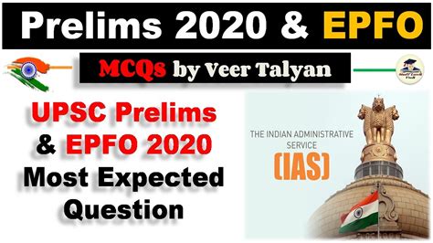 Upsc Prelims Epfo Most Expected Mcqs Question Current
