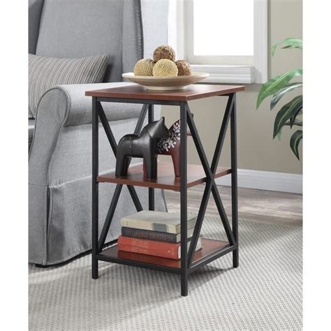 3 Tier End Table In Black And Cherry 161849