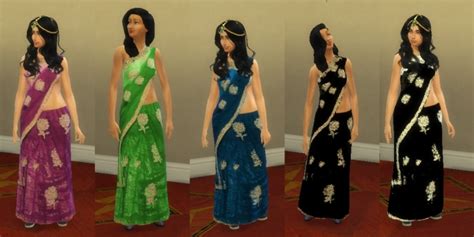 Indian Sarees By Leniad At Mod The Sims Sims 4 Updates