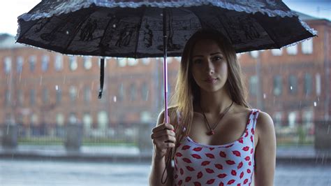 Girl Rain Umbrella Outdoor Hd Girls 4k Wallpapers