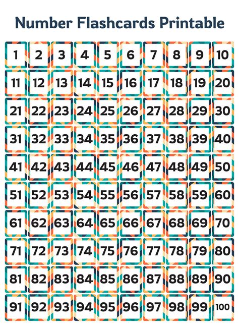 Free Large Printable Numbers 1 100