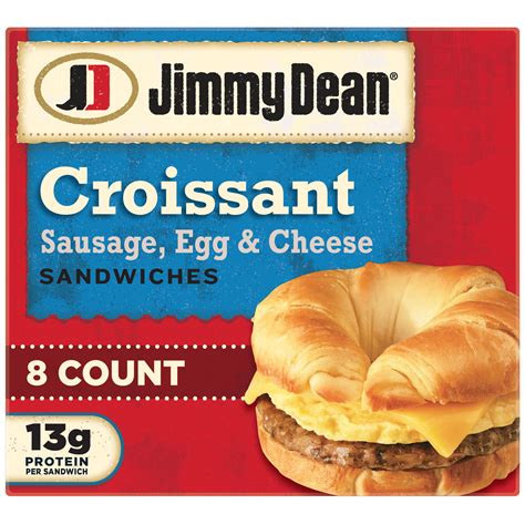 Jimmy Dean Sausage Egg And Cheese Croissant Sandwich 36 Oz 8 Count
