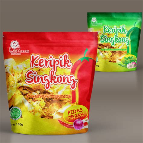 Kompor gas dua tunggu dan tabung 12 kg rp 500.000,00 mesin pengiris singkong (slicer) rp 4.500.000,00 mesin pengemas (sealer) rp 500.000,00 wajan penggorengan dan. Galeri | Design Kemasan Untuk Produk Keripik Singkong