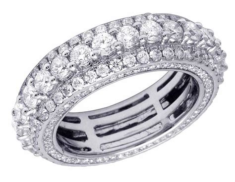Maybe you would like to learn more about one of these? Jewelry Unlimited 14k White Gold Genuine Diamond Eternity Band 5.35ct 7mm Ring - Tradesy