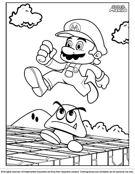 Super Mario Coloring Pages Nintendo Super Mario Coloring