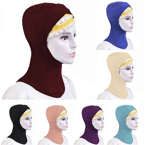new muslim hijab islamic muslim cotton headscarf inner hijab cap underscarf ninja hijab scarf